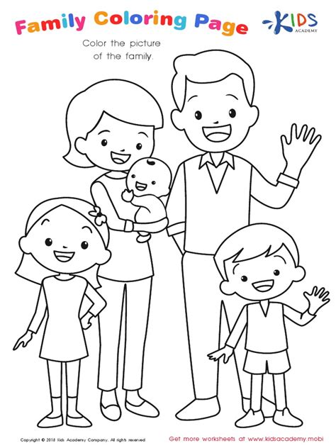 kindergarten family coloring page