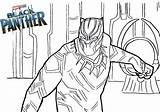 Panther Coloring Pages Marvel Printable Print Size Attacking Mode sketch template