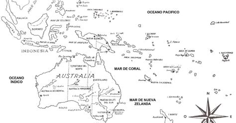 map  oceania  spanish  coloring pages coloring pages