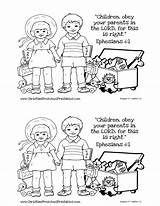 Obey Coloring Children Parents Bible Church Pages Obedience Kids God Activity Verse Preschool Printable Color Childrens Lessons Ephesians Week 2550 sketch template