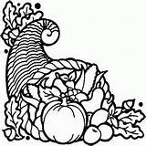 Cornucopia Thanksgiving Abundancia Cuerno Coloring Frutta Automne Nature Saison Alimenti Colorear Disegni Dibujos Bordado Bordar Coloriages Kidsplaycolor sketch template