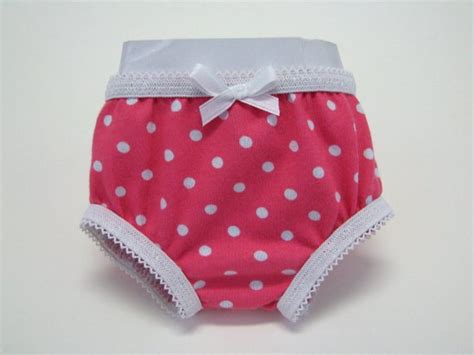 18 Inch Doll Panties Bright Pink Polka Dot Knit 18 Inch