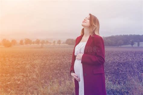 pregnant woman outdoor stock image image of happy care