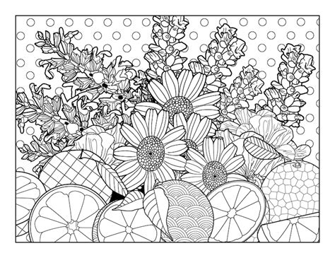 lavender  coloring pages  adults  printable coloring etsy