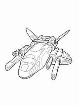 Pages Starship Coloring sketch template