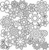 Pages Coloring Flower Template sketch template