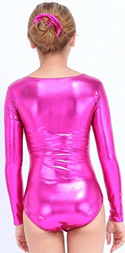 Speerise Women Long Sleeve Shiny Metallic Lycra Spandex