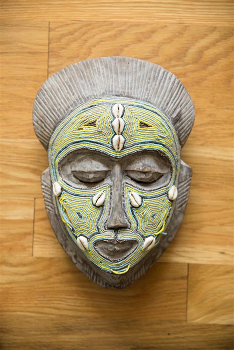 african tribal mask  front perspective  ladycarolineartist