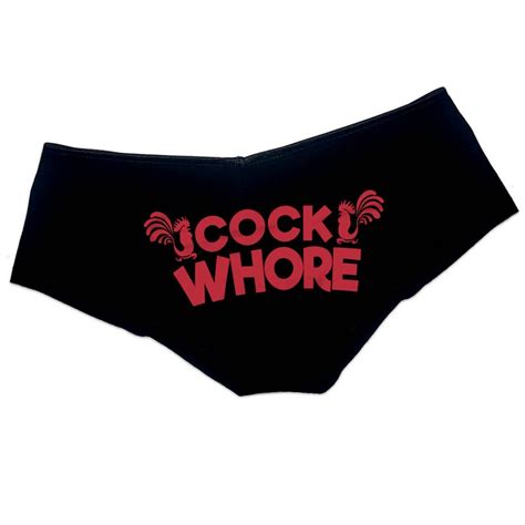Cock Whore Panties Sexy Funny Slutty Naughty Booty Panties Etsy