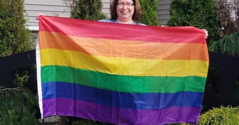 woman s pride flag removed by langley township over neighbour s