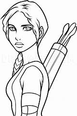 Katniss Everdeen Draw Hunger Games Drawing Clipart Drawings Anime Easy Step Dragoart Cartoon Print Coloring Visit Tutorials Tutorial Online Sketch sketch template