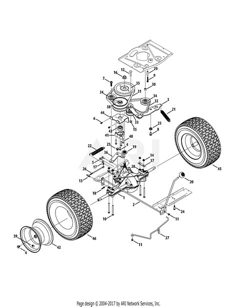 mtd ajc  parts diagram  drive system