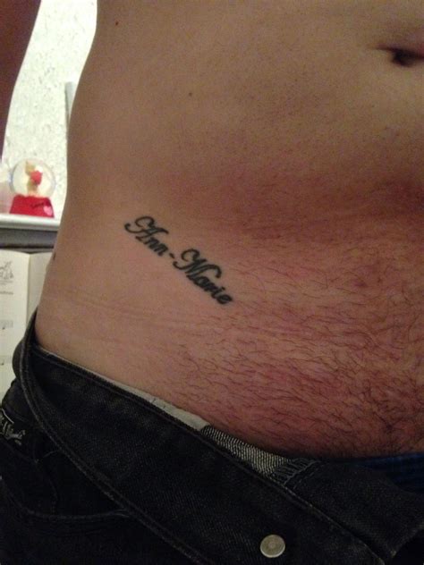 My Wife S Name On My Hip Pelvis Stomach Tattoos Picture
