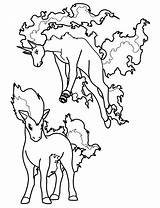 Pokemon Coloring Rapidash Pages Ponyta Color Printable Getcolorings Popular sketch template