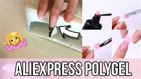 polygel nagels uitproberen van aliexpress youtube