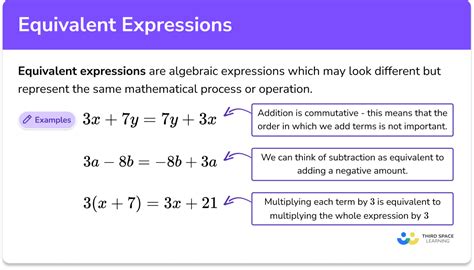 equivalent expressions gcse maths steps examples