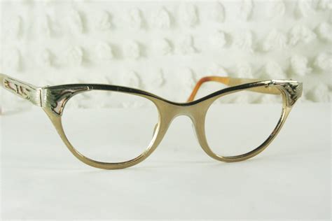vintage tura 50s cat eye glasses 1950 s metal by diaeyewear