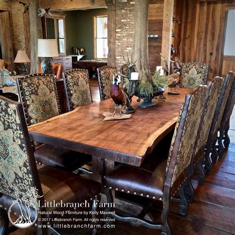 rustic dining table  edge dining table wood slab dining table