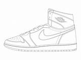 Coloring Jordan Pages Shoes Shoe Clipart Library Colorings Press sketch template