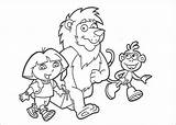 Dora Friends Coloring Pages Color Doras Drawing Print Getdrawings Hellokids Getcolorings sketch template