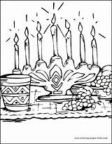 Coloring Kwanzaa Pages Kids Holiday Color Candles December Printables Sheets Printable Book Christmas Adult Back sketch template