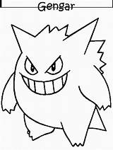 Coloring Gengar Pages Pokemon Color Comments sketch template