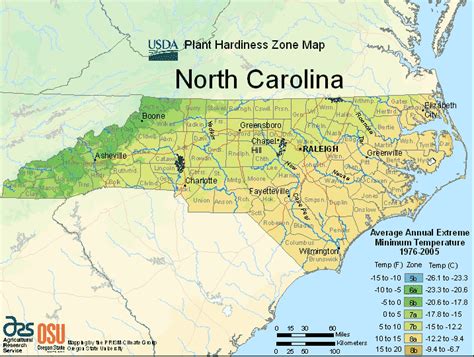 usda north carolina planting zone map