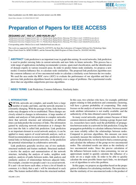 preparation  papers  ieee access