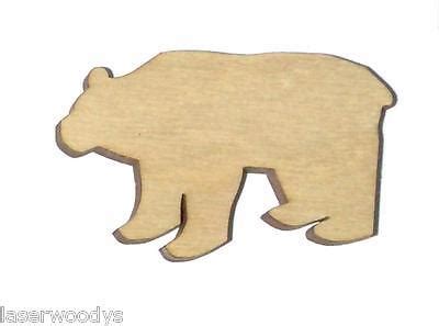brown bear unfinished wood shape cut   crafts lindahl woodcrafts
