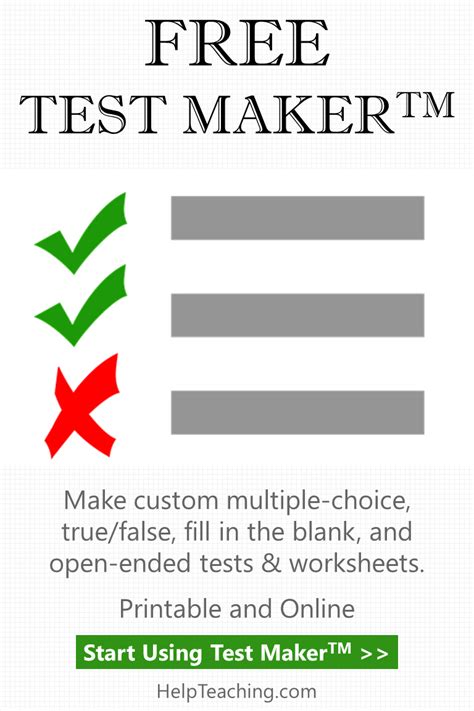 test maker  printable