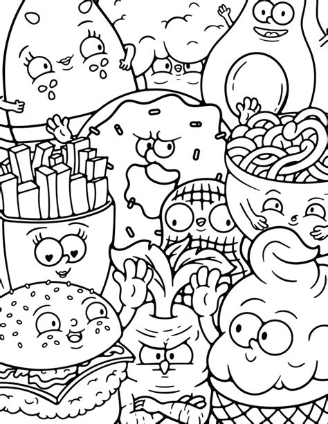 home housework food snacks coloring pages png  file