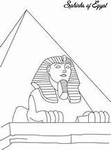 Egipto Egipcia Piramides Monumentos Egipcio Continente Africa Sphinx Esfinge Fáciles Cuadros Pintar sketch template