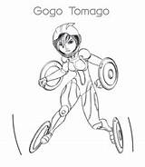Hero Big Coloring Characters Pages Movie Tomago Gogo Battle Suit sketch template
