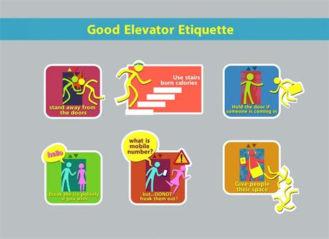good elevator etiquettes infographics visually etiquette
