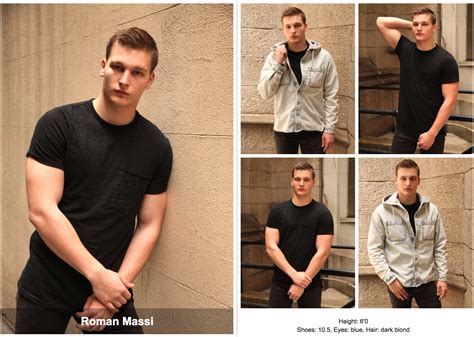 Check Out An Example Of A Comp Card For A Male Model Model Actors