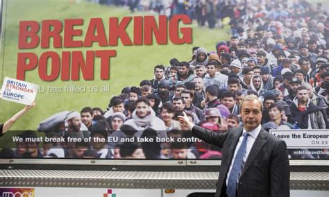 nigel farages anti migrant poster reported  police brexit  guardian