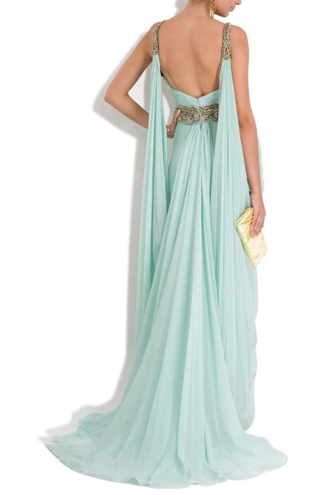 The Charming V Neck Chiffon Prom Dr Grecian Gown Evening Dresses