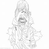 Ghoul Kaneki Ken Kirishima sketch template