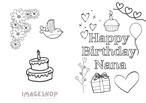 happy birthday nana coloring page twisty noodle happy birthday