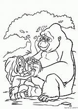 Tarzan Kala Famille Kerchak 1173 1635 Mère Adoptive Coloriages sketch template