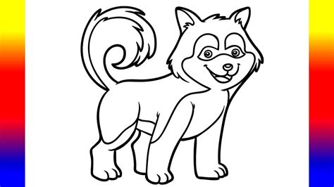 coloring  kids  husky dog puppy coloring pages  children
