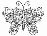 Coloring Pages Hard Adults Complicated Printable Abstract Print Butterfly Adult Difficult Girls Fairy Designs Fairies Kids Color Teen Butterflies Really sketch template