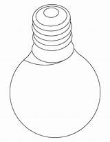 Bulb Coloring Kids sketch template