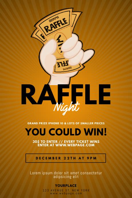 raffle flyer template postermywall