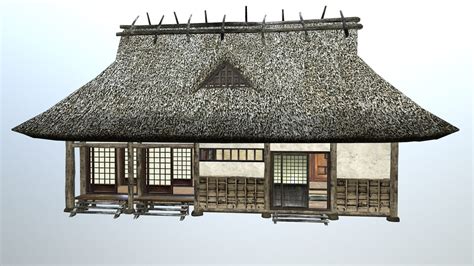 traditional japanese house  model turbosquid