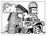 Coloring Tractor Pages Farm Barn Printable Print Online Ecoloringpage sketch template