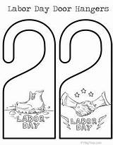 Labor Door Coloring Pages Hangers Printable Later sketch template