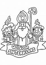 Sinterklaas Kleurplaat Kleurplaten Sint Welkom Coloring Maarten sketch template