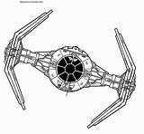Fighter Tie Wars Star Para Vader Colorear Darth Dibujos Template sketch template