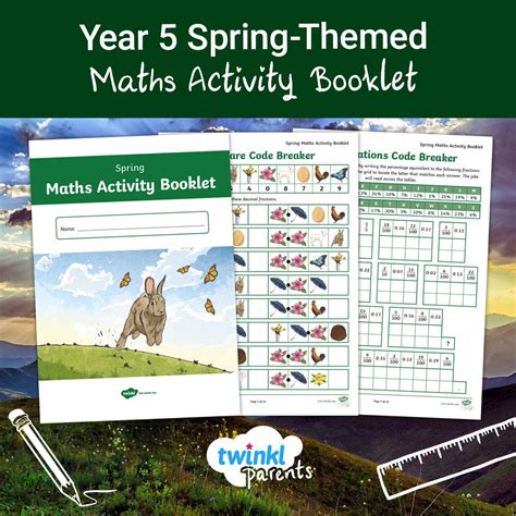 year  spring themed maths activity booklet math activities problem